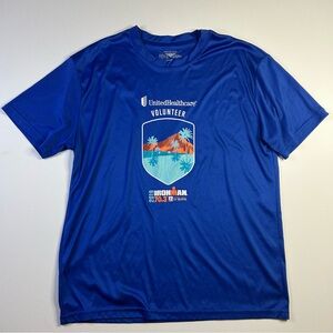 Ironman Volunteer Shirt Jersey Blue Men's Large La Quinta Indian Wells CA